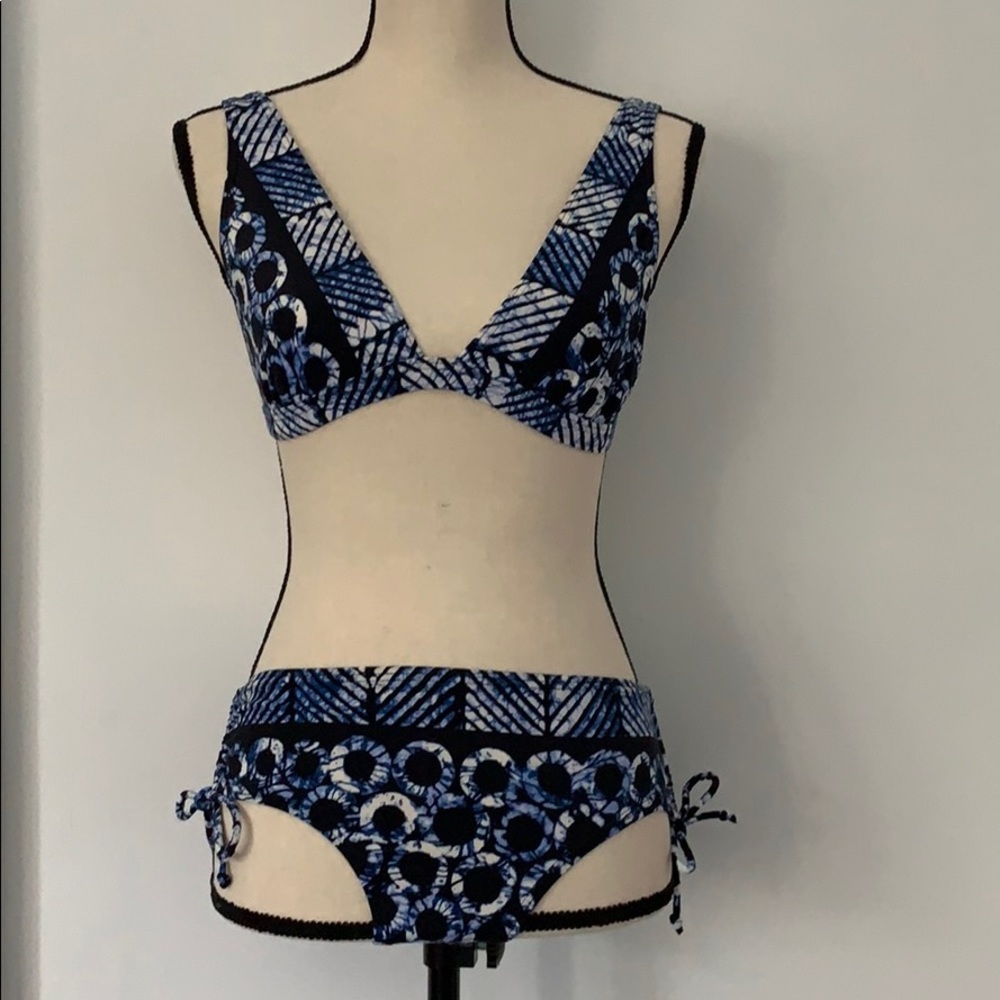 Two-piece bikini Michael Kors blue black size S